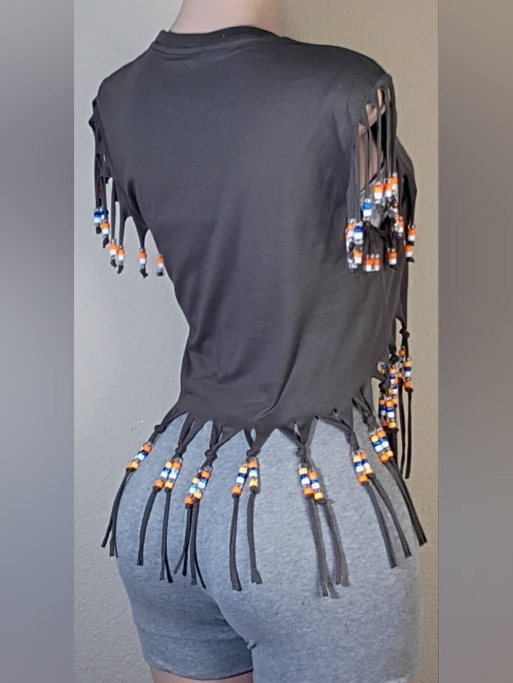 Denver Broncos Custom Fringe Tshirt - Picture 7 of 7
